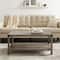 Walker Edison Gray & Black Metal & Rustic Wood Coffee Table